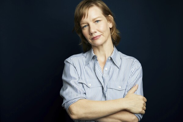 Actor Sandra Huller poses for a portrait to promote the film "Anatomy of a Fall" on Friday, Oct. 6, 2023, in New York. (Photo by Taylor Jewell/Invision/AP)