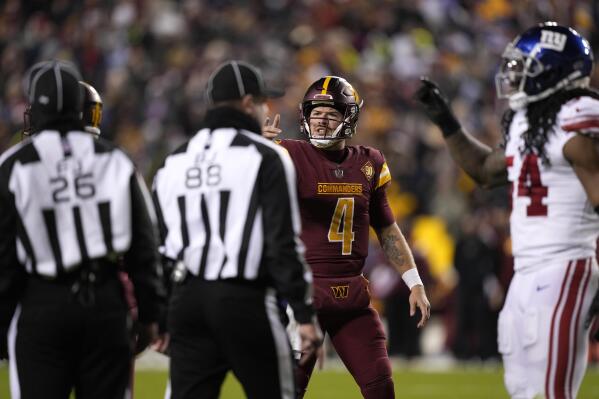 Washington Commanders Game-Used Football vs. New York Giants on December 18  2022