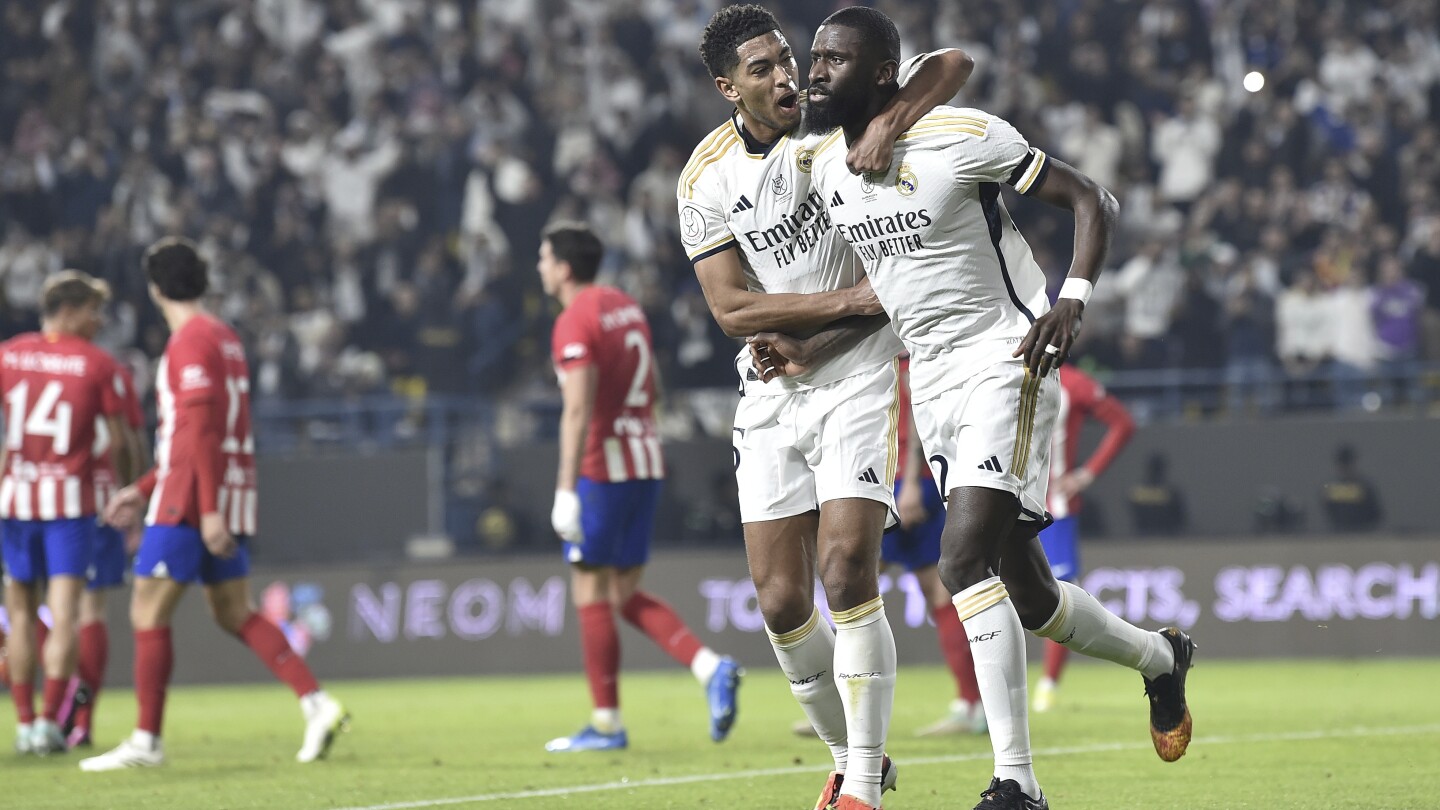 Real Madrid beat Atletico 5-3 in a thrilling extra-time match to reach the Spanish Super Cup final