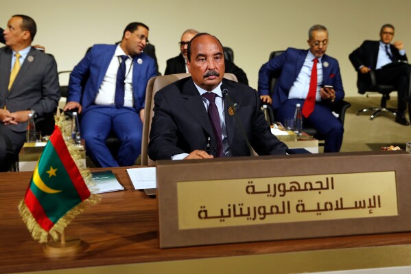 20 January 2019 File photo, Mauritania President Mohamed Ould Aziz attends the Arab Economic and Social Development Summit in Beirut, Lebanon.