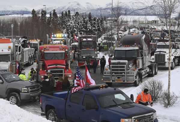 Alaska truckers form convoy to support Canadian protests