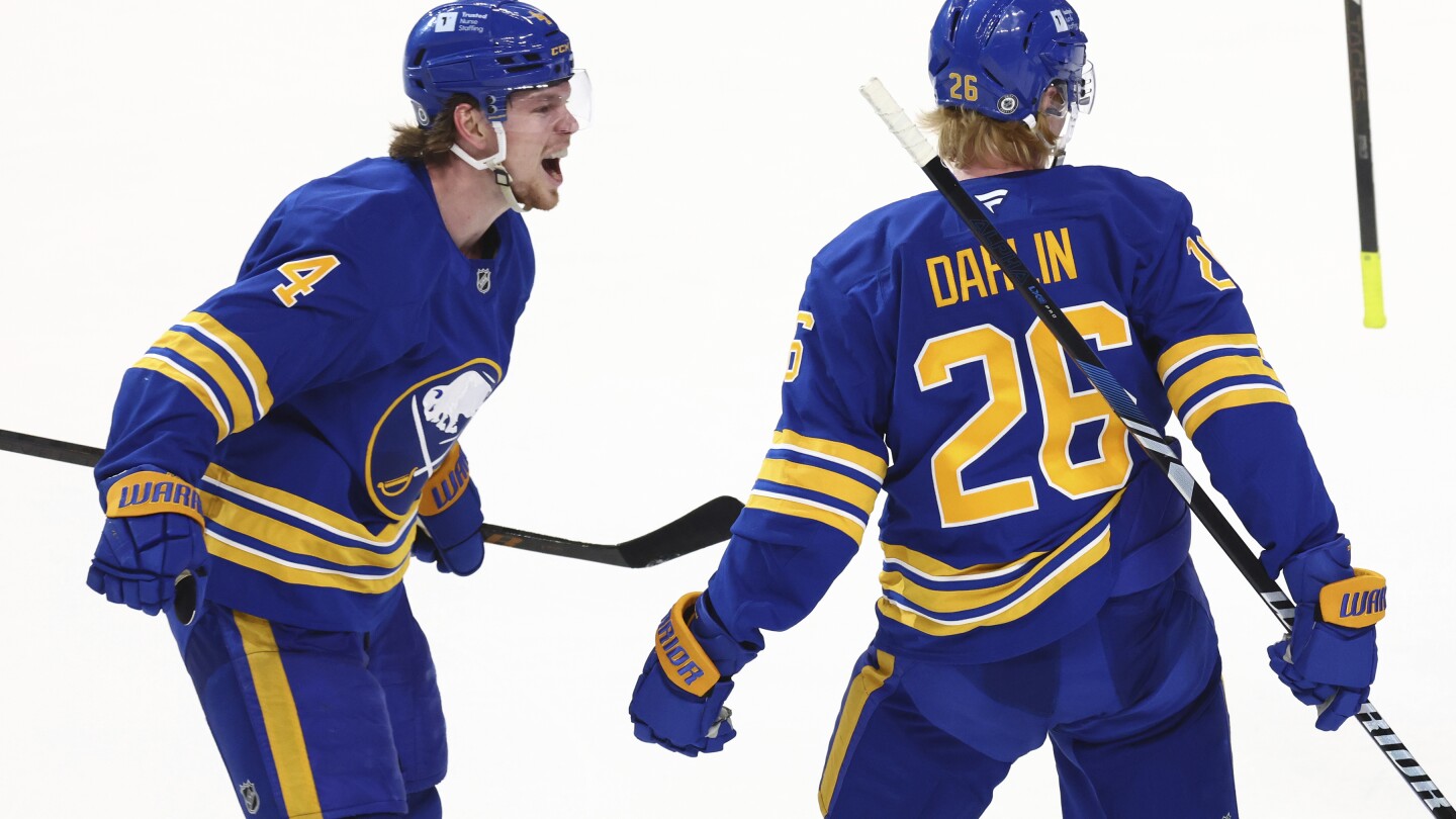 Sabres Defeat Golden Knights 4-3 in Shootout, Dahlin Shines