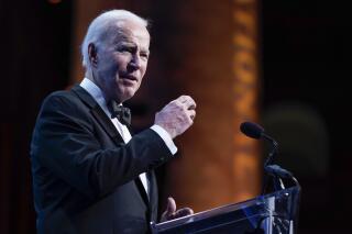 President Joe Biden speaks at the The Ireland Funds National Gala at the National Building Museum, Wednesday, March 16, 2022, in Washington. (AP Photo/Patrick Semansky)