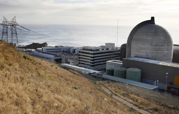 FILE - One of Pacific Gas and Electric's Diablo Canyon Power Plant's nuclear reactors is seen in Avila Beach, Calif., on Nov. 3, 2008. An environmental group has filed a lawsuit against the U.S. Energy Department challenging its award of over $1 billion to help keep California's last nuclear power plant running beyond a planned closure by 2025. The lawsuit filed by Friends of the Earth in U.S. District Court opens the latest battlefront in the fight over the future of Diablo Canyon's twin reactors. (AP Photo/Michael A. Mariant, File)