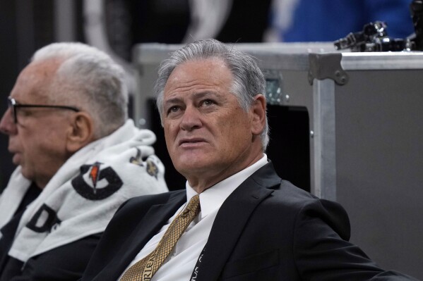 FILE - New Orleans Saints general manager Mickey Loomis sits on the bench before an NFL football game against the Atlanta Falcons in New Orleans, Sunday, Dec. 18, 2022. Loomis defended his decision to retain coach Dennis Allen for next season after the club narrowly missed this season's playoffs with a 9-8 record, Wednesday, Jan. 17, 2024. (AP Photo/Gerald Herbert, File)