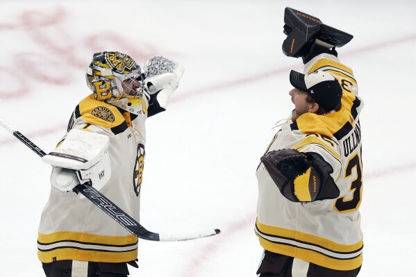 James van Riemsdyk scores twice, leads Bruins past Predators
