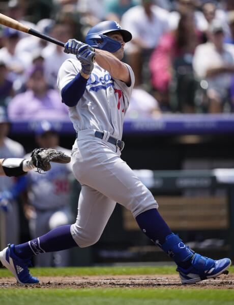 Outman homers in first MLB at-bat, Dodgers top Rockies 7-3