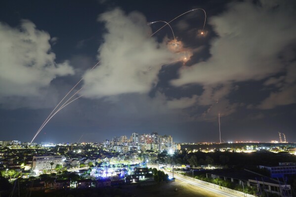 FILE - Israeli Iron Dome air defense system fires to intercept a rocket fired from the Gaza Strip, in Ashkelon, Israel, Thursday, Oct.19, 2023. Since Israel activated the Iron Dome in 2011, the cutting-edge rocket-defense system has intercepted thousands of rockets fired from the Gaza Strip. By Israeli military estimates, Hamas has already fired 7,000 rockets into Israel during the current war. (AP Photo/Tsafrir Abayov, File)